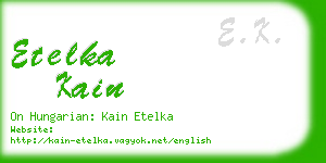 etelka kain business card